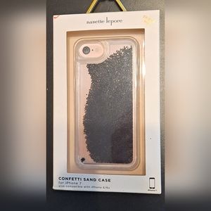 Nanette Lepore Black Confetti Sand Protective iPhone 7 Case